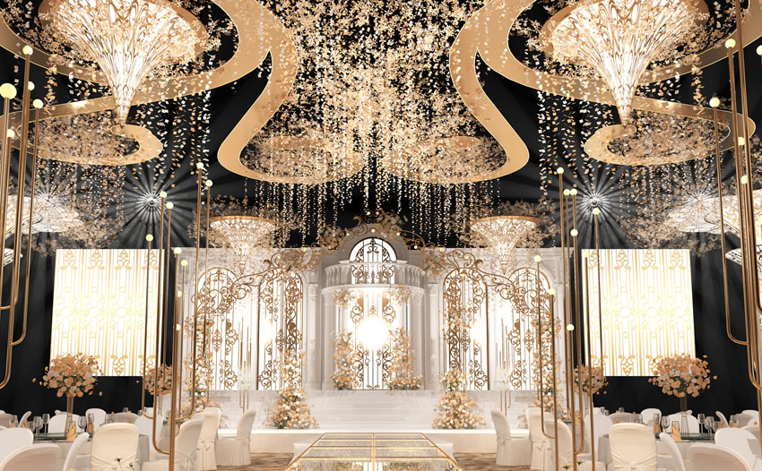 策勒花木兰喜事汇金色大厅效果展示